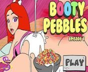 Booty Pebbles -The Flintstones, Barney face fucking Pebbles from flintstone