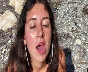 Two guys fuck a cute nudist on the beach in her mouth and pussy - 1.35 from russian male nudist