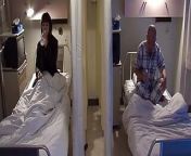 Brunette Japanese Plays with a Dude in the Hospital Before Riding a Big Toy from japanese in the hospital