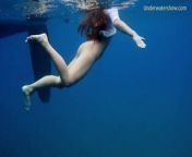 Tenerife babe swim naked underwater from nude girls on sea