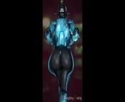 Well Endowed Assaultron Shows Off Her Voluptuous Ass As She Walks Away from resident evil boobs show