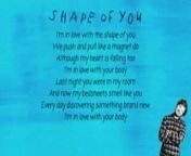 Ed Sheeran- Shape of you from ed sheeran song