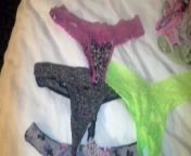 SIL thongs on hotel room bed pre stroking from sil pack girl new xxx 1st