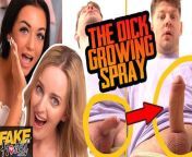 Fake Hostel - Micro Penis guy grows 8 inches with Dick Growing Spray and gets into a threesome with blonde and brunette from how to use penis spray in sex