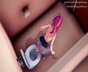 The ghost broke into the toilet to FUCK the ass of the Thicc Elf-Trap from samsara hentai trap
