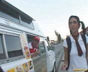 Sweet Stephanie with popsicle Blowjob and Fuckin in Van from indian condom fuck pussy clo