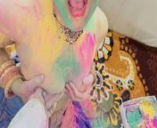 Father-in-law and Daughter-in-law's Color Rallies, Holi Sex from indian holi sex in shower blowjob