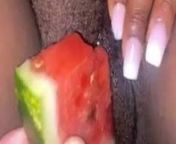 amateur watermelon in her pink pussy from desi girl showing her watermelon