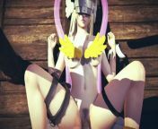 Sex with Angewomon in POV : Digimon hentai parody from digimon of mermaimon armpit