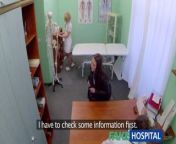 FakeHospital Both doctor and nurse give new patient thorough from doctor and nuarse