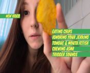 Hungry head, chips eater ASMR from vore girl burp