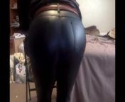 My New Leather Jeans (but did my panties peek out again?) from underwear slip