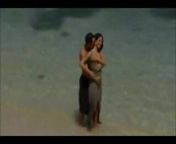 Janet Peron por culo en la playa from transparent en la playa