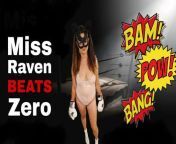 Femdom Mistress Boxing Beating Male Sub Slave Miss Raven Training Zero BDSM Bondage Games Dominatrix Punishment Pain from zero family games