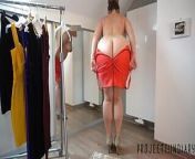 Curvy Lady Putting on Her Tight Bodycon Dresses for You from dress up