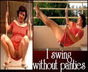 Depraved housewife swinging without panties on a swing FULL from aindritha ray full nude without dress