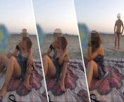 On the public beach I show my pussy to a man and he fingers me until I squirt MissCreamy from cheating wife caught nude with lover mp4