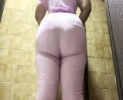 HOSPITAL GIRL LOCKS IN THE BATHROOM AND SHOWS HER BIG ASS from bath on underwear