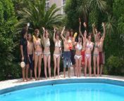 Japanese mass orgy by the pool Part 1 from indian garup girls yoni mass