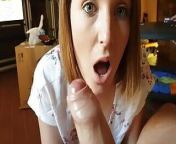 I swallow daddy's cum after sucking his dick from @blowjob