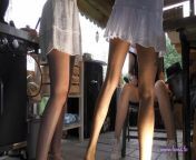 Rainy Day Barbeque Party with Short Skirts No Panties and with Small Thongs on Try On Haul Day with Leon Lambert Girls from miapayne1 haul