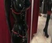 Kigurumi in Latex Catsuit and Corsage with Big Boobs from kigurumi bdsm