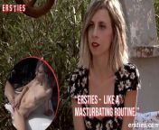 Ersties - Petite Cintia Strokes Her Clit Outdoors from cintia cosio sex