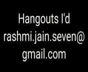 Rashmi paid cam show Hangout I'd on video from नासिक लड़की रश्मि सेक्स