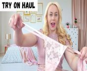 Lingerie try on haul hot milf from try on haul hot