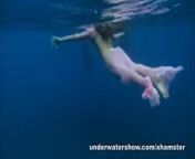 Nastya and Masha are swimming nude in the sea from ls nude model masha anya