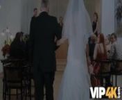 VIP4K. Olivia Sparkle in a wedding dress and veil caught on camera fucking from voilo