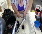 BBW Cleaning the Kitchen from webcam desi downblouse cleavage