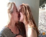Feeling playful outside with my classmate from lesbian arab kissing