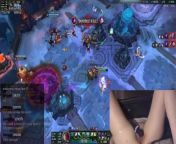 Gamer Girl orgasms while playing League of Legends from aram momay