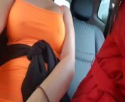 Naughty tease in the car with people around from 网上足球竞彩外围买球的app1237ky com bgs