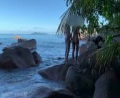 spying a nude honeymoon couple - sex on public beach in paradise from keerthi suresh fuckill nude paradise birds valery models