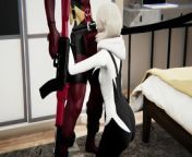 Spider Gwen Fucked by Deadpool BJ, Doggy, Anal, DP (japanese voice) from deadpool