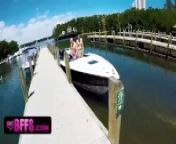 BFFS - Sexy Friends In Tiny Swimsuits Join Their Friend For A Boat Ride And Dick Sucking Competition from boat bbc