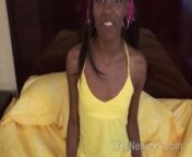 Super Skinny Black Girl w Small Tits in POV Video from was small video com