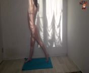 Sexy Girl Doing Nude Yoga - Solo from kamila ścibiorek nago