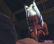 Star Wars Hentai - Ashoka Tano suck and is fucked with creampie from ashokn