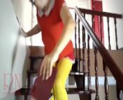 Velma Yellow pantyhose Performing in old house at stairway from kavya channai yellow nighty nude ww sex coll swap in