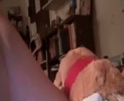 Fucking Mr Bear in my living room from pushpe