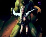 Big ork fuck with the beautiful girl at the cave - HMV 3d hentai animation from capelsex
