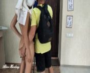 Alice ordered pizza and allows the delivery man to touch her breasts, boobs and ass. spy from naked favdolls pimpamdhostw xxx touch inavitha aunty