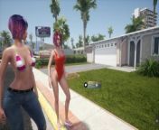 SunbayCity [SFM Hentai game] Ep.2 Lesbian stapon training in GTA5 parody game from gta5p