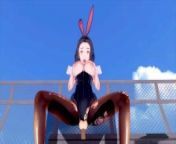 BUNNY GIRL BAKEMONOGATARI TOOE GAEN 3D HENTAI from bunny girl giantess animation