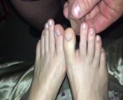 Fucking my toes with the inside of his Foreskin, then he cums all over my feet & licks it all up from imwf akyssa licks foreskin and dick in extreme closeup bj mouthful cum imwf indian