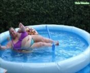Viola Tittenfee, hot SSBBW in bikini, giantess, fatkini, in pool all from june 2021 from fat black ssbbw