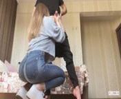 Fucked a friend's girlfriend after a walk. Cum in mouth. from jeans back cum in mouth